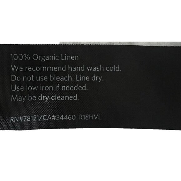 Eileen Fisher Stripe Linen Top Green Size S Pullover Style 3/4 Sleeves - Picture 7 of 7